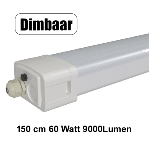 Led Triproof Batten-Water-proof-60W, 150cm Dimbaar - 8019-sll-tri-60w-bat-150-dimbaar