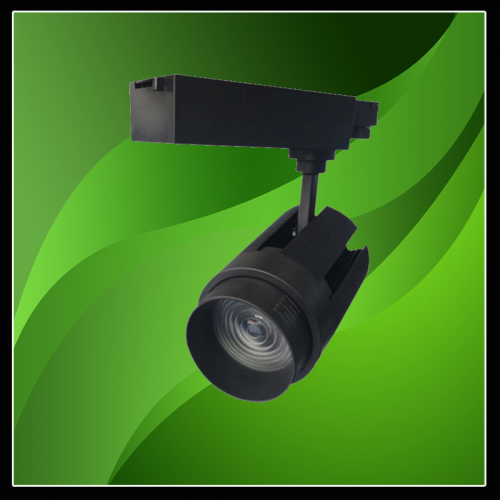 Led 3-FASE Railarmatuur 35 W verstelbare lens zwart - 7443-saw35-zwart-wit