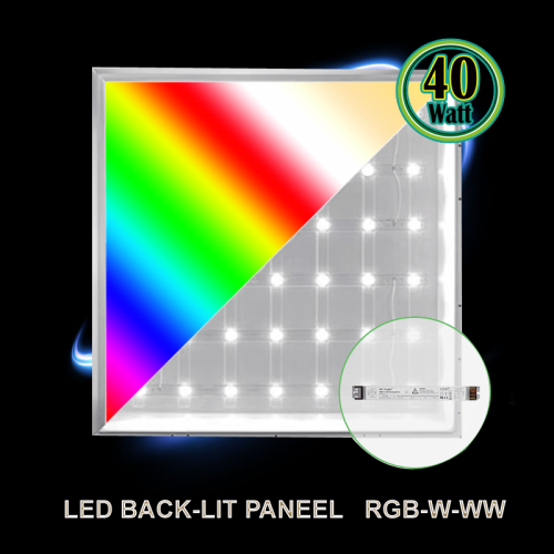 LED backlight  RGB-CCT- 595x595 40 watt - 5020-sll-pan-rgbw-cct