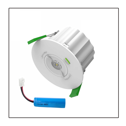 NOODVERLICHTING LEDTRACO 1.8W  INBOUW/OPBOUW - 9397-adraste-wit of zwart