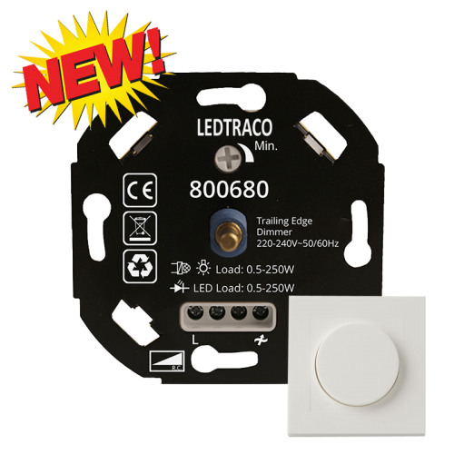 TRIAC LED DIMMER | 0.5-250W | UNIVERSEEL - 9211-triac led dimmer met kapje