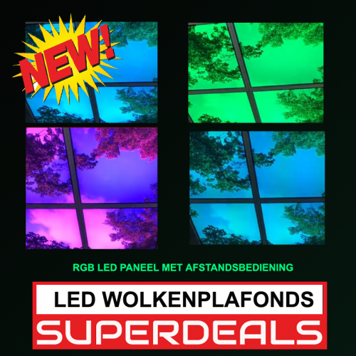 Led Wolkenplafond 6-Wolk-Bos In RGB Dimbaar - 5227-wolk-6-bos-rgb-ww-w