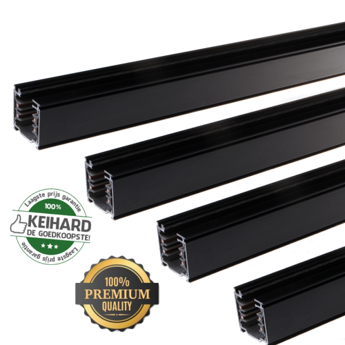SLL-Tracklight Rail 3 Fase 1.5 meter Zwart 4 Wire - 7422-ssb150-zwart