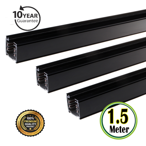 SLL-Tracklight Rail 3 Fase 1.5 meter Zwart 4 Wire - 7422-ssb150-zwart