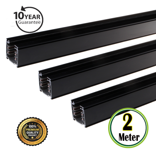 SLL-Tracklight Rail 3 Fase 2 meter-Zwart 4 wire - 7425-ssb200-zwart