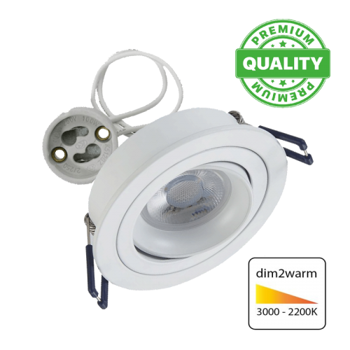 Led Spotlight Inbouw 5 Watt GU10 Wit-DIM2WARM - 6357-sll-led spotjes dim2warm
