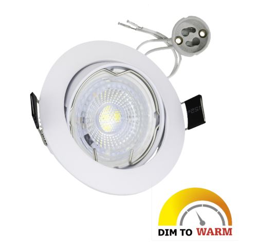 Led Spotlight Inbouw 5 Watt GU10 Wit-DIM2WARM - 6357-sll-led spotjes dim2warm