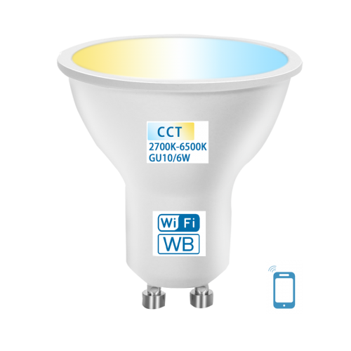 GU10 Led Spot 6W CCT (3000K-6500K) Wifi - 6309-sll-3000-6500k-cct wifi