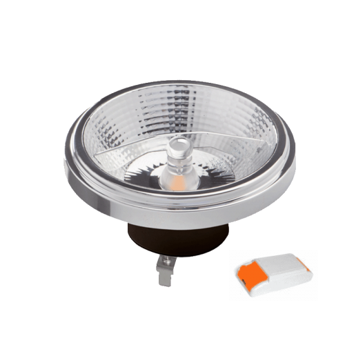 LED AR111 G53 SPOT 45° DIMBAAR 12W - 6477-sll-ar111-zwart achterkant