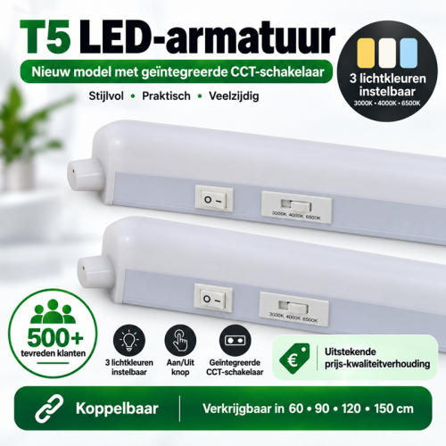 LED T5 ARMATUUR ALL IN ONE T5 9WATT 60CM Ø22 - 2280-sll-t5-60cm