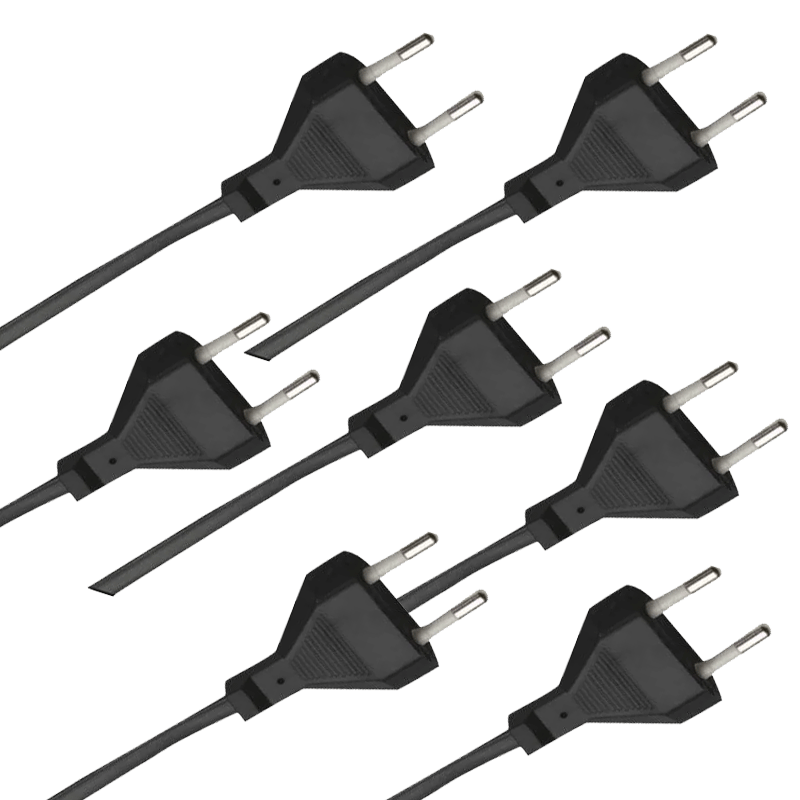 LED EURO KABEL 220V EURO 2.0 METER ZWART - 8358-euro-220v-2m-zwart