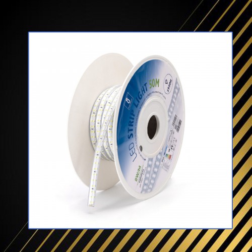 LED Strip  5050 IP65 Waterproof 220VOLT 50 meter BLAUW - 8134-sll-strip-5050-220volt 50m blauw