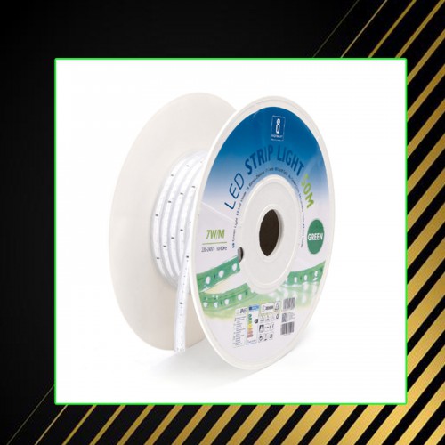 LED Strip  5050 IP65 Waterproof 220VOLT 50 meter GROEN - 8133-sll-strip-5050-220volt 50m groen