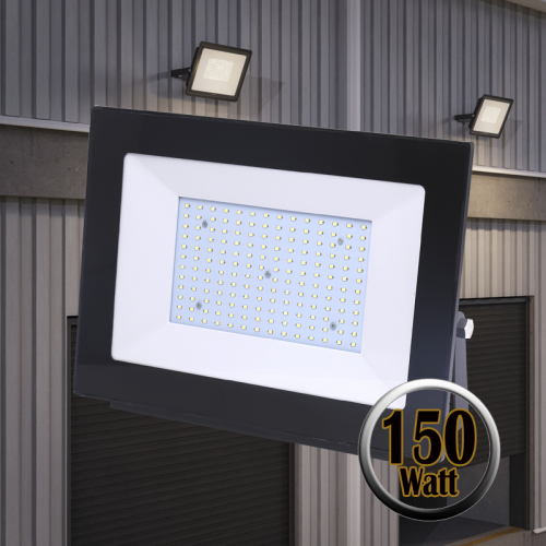 LED Ultradunne Schijnwerper Zwart 150W - 7060-sll-bouw 150w-ip65-187378 