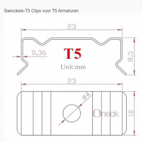 2228-sll-t5-clips-2 stuks set 