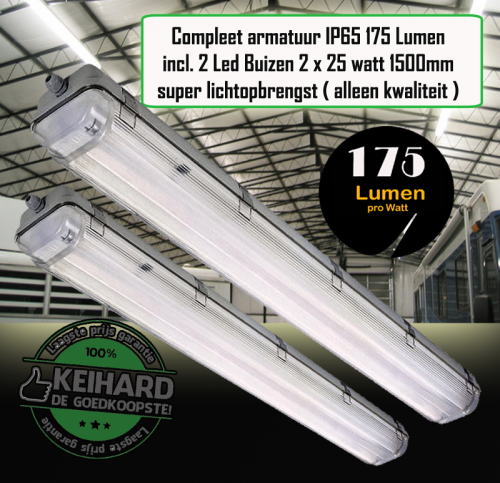 LED TL ARMATUUR IP65 175LM 1.5M INCL 2 BUIZEN - 7790-sll-led arm 175lm