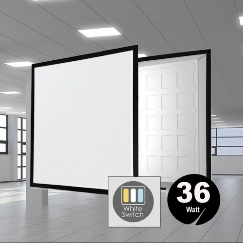 Led Panel 36 Watt 595 x 595 mm Zwarte Rand met switch - 5021-sll-led panel zwart 595