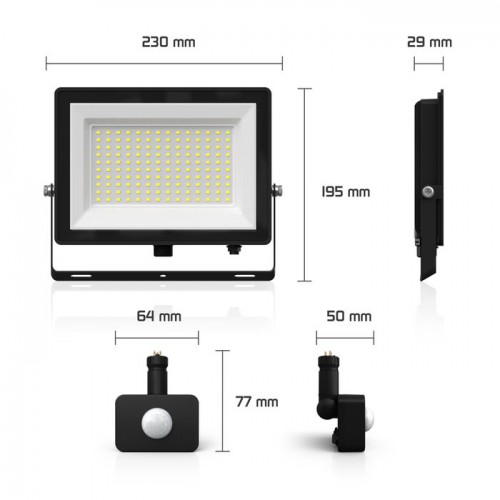 7011-sll-breedstraler 100w sensor 