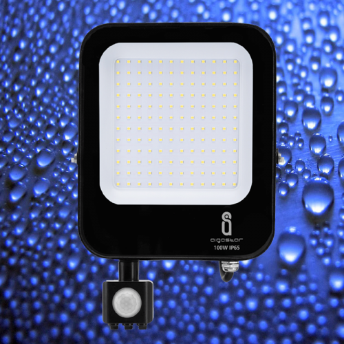 LED BREEDSTRALER MET SENSOR 120° IP65 100W - 7011-sll-breedstraler 100w sensor