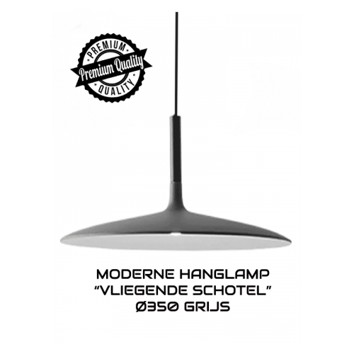 MODERNE HANGLAMP “VLIEGENDE SCHOTEL” Ø350 GRIJS - 6564-swinckels-350-grijs-7w