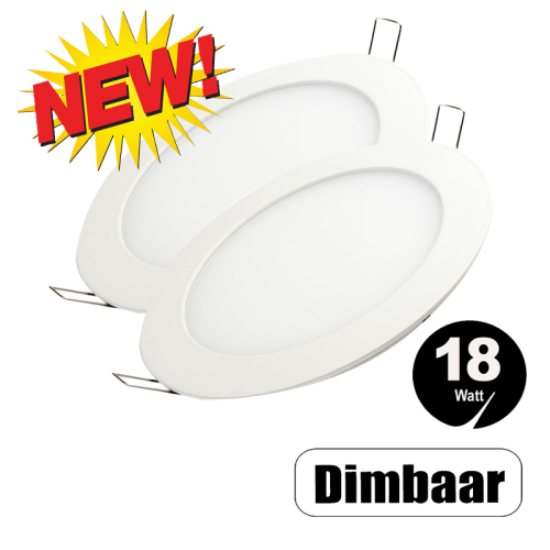 Led Panel rond 18Watt inbouw Ø200-Ø225 Dimbaar - 5184-sll-pan-inb-18w-dimbaar