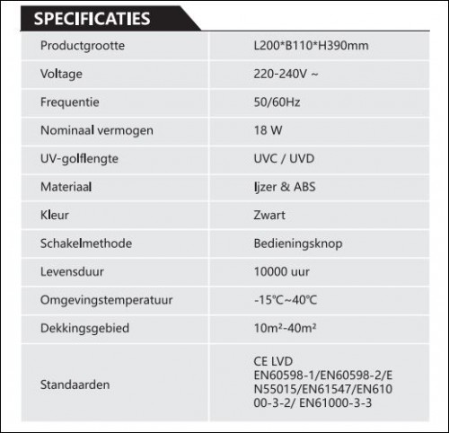 9711-uvc-lamp 18 watt  203412 