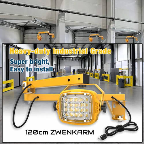 LED-LAAD-DOCK-LAMP-30 Watt met Zwenkarm - 9666-led-laad-dok-lamp-30w