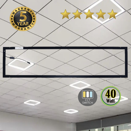 LED FRAME PANEEL 40W  ZWART CCT - 5032-sll-295x1195mm edge frame