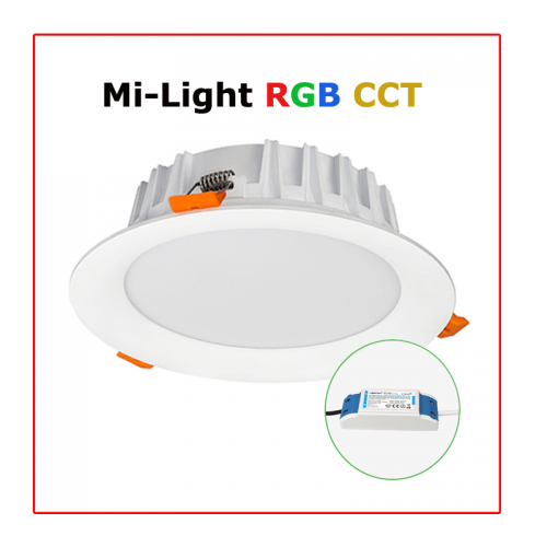 MiLight LED Downlighter 17w RGB + CCT - 3277-milight 17w down-rgb cct