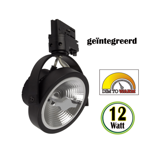 3-FASE RAILSPOT LEDTRACO 12W ZWART DIM2WARM - 7448-ar11-dim2warm