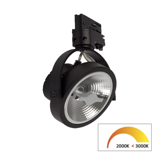 3-FASE RAILSPOT LEDTRACO 12W ZWART DIM2WARM - 7448-ar11-dim2warm