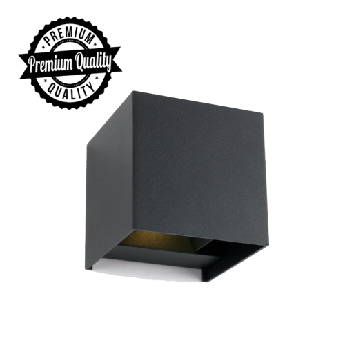 LED THEBE CUBE 2x3W DIM Zwart - 7110-sll-wandlamp dimbaar