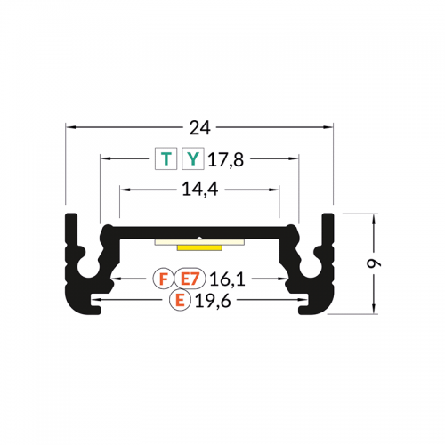 8293-profile 10mm wit 