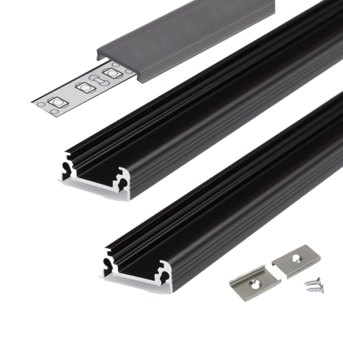 8292-profile zwart 2 meter  