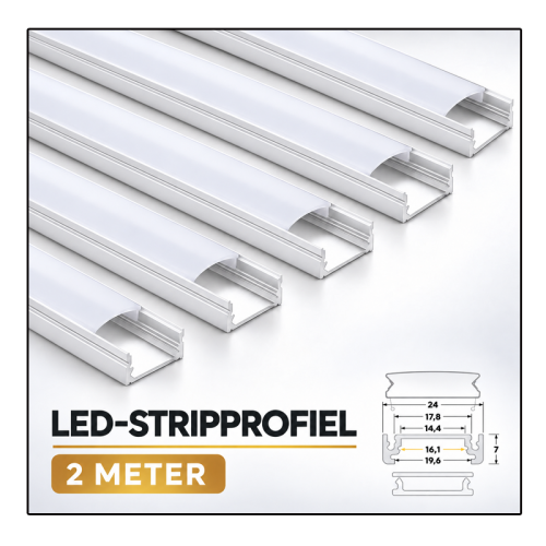 PROFIEL SURFACE 10MM 2 Meter  WIT - 8292-profile 10mm-wit 2m 