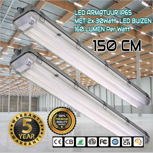 LED BAK 150 cm WATERPROOF met 2 LED Buizen - 7773-led arm-waterproof aanbieding