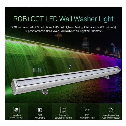 MI-LIGHT 24W RGB+CCT LED WALL WASHER LIGHT - 8758-sll rgb wallwasher light 24 watt