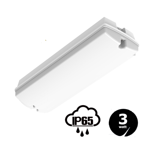 PORTIEK VERLICHTING PAN 3W IP65 WIT - 9460-portiek-verlichting 3w ip65