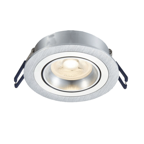 LED SPOTLIGHT  5.5WATT GU10 Zilver rand DIMBAAR - 6346-led spotje compleet 