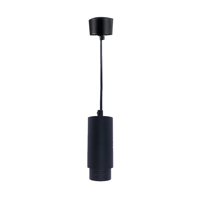 HANGARMATUUR ZWART GU10 MET VERSTELBARE LENS - 7487-hanglamp gu10 verstelbaar