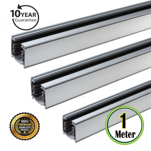 SLL-TRACKLIGHT RAIL 3 FASE 1.0 METER WIT 4 WIRE - 7419-ssw100-wit
