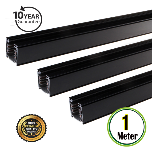 SLL-TRACKLIGHT RAIL 3 FASE 1.00 METER zwart 4 WIRE - 7418-ssb100-zwart