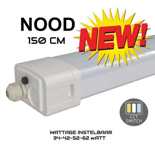 LED TRI-PROOFMET NOOD 34-42-52-62W 150CM  CCT - 8028-triproof 34-62w- nood-switch