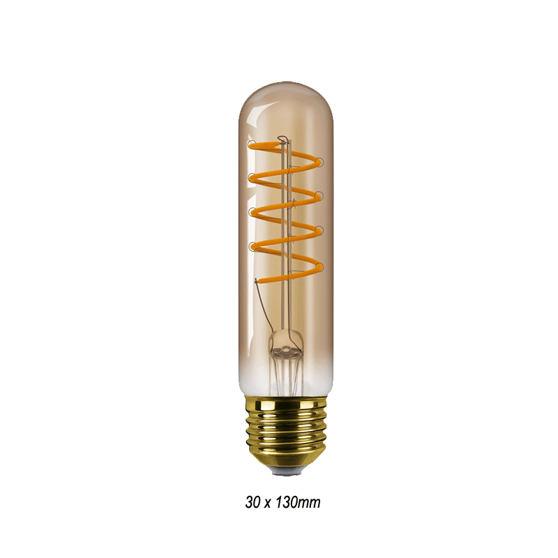 LED FILAMENT E27 TUBULAR S DIMBAAR AMBER 4W - 6555-filement 4w small 130mm