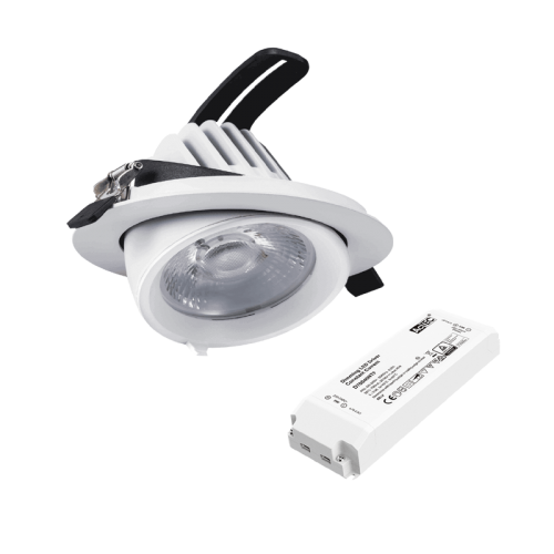 LED Banana Spot 24W Kantelbaar-Ø145mm DIMBAAR - 7553-downlight dimbaar bananaspot