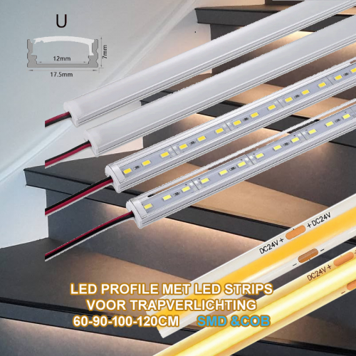 Led Profile INCL.Led Strip Compleet TRAP - 9960-led profile met ledstrip trap