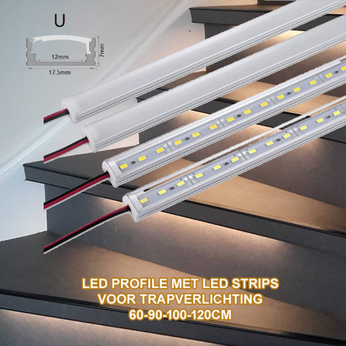 9960-led profile met ledstrip trap 