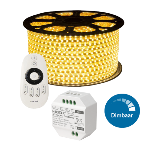 8125 led strip 220volt dimbaar 3000k 