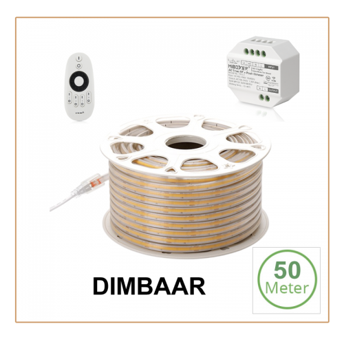 LED STRIP cob IP65 WATERPROOF 220V 50M- DIMBAAR - 8127-led strip cob-220volt dimbaar