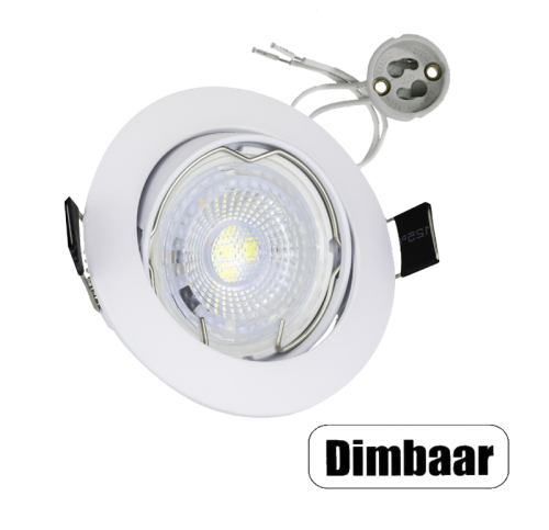 Led Spotlight 5 Watt GU10 Zaagmaat Ø71 - 6322-led spot 5watt dim Ø71